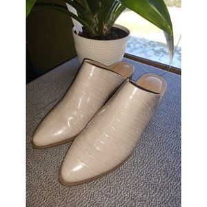 Lauren Conrad Faux Crocodile Mules Size 10 B#2